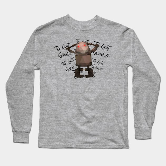 This Cannot Continue - NieR Robot Long Sleeve T-Shirt by hoodwinkedfool